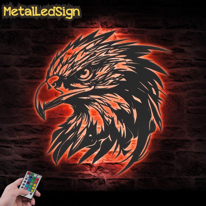 American Eagle Metal Wall Art Led Light - Image 3