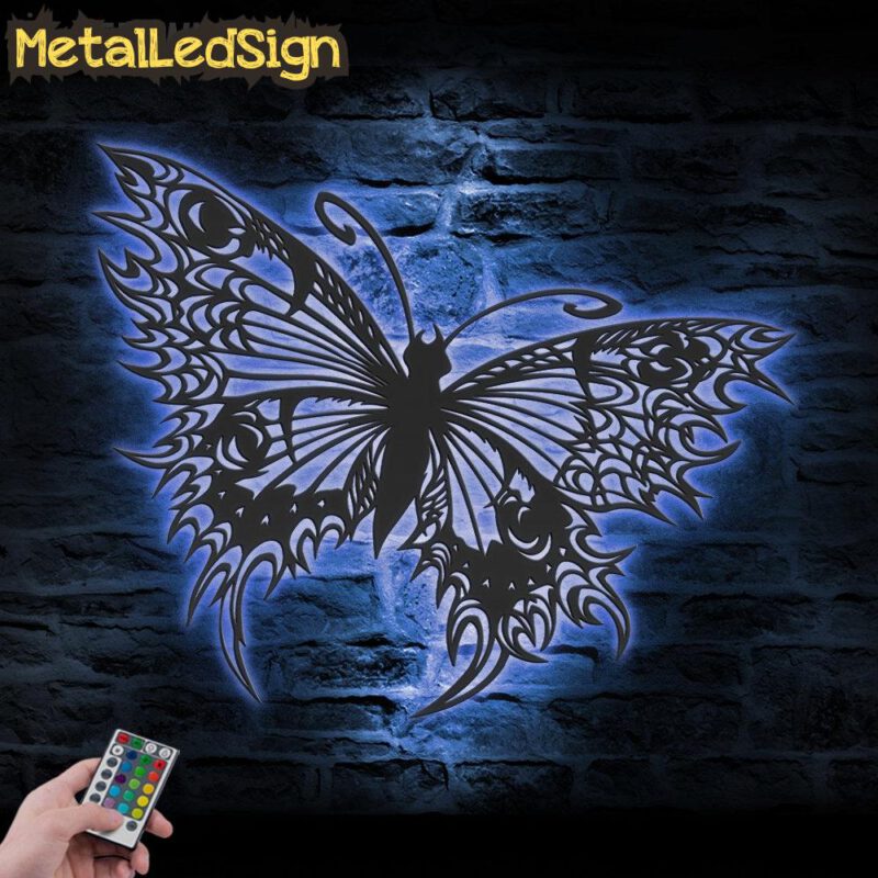 Butterfly Metal Wall Art Led Light - Image 2