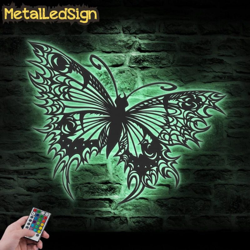 Butterfly Metal Wall Art Led Light - Image 4