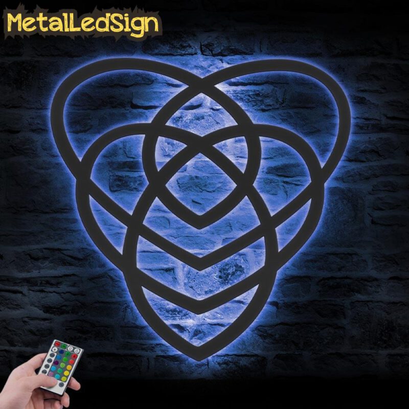 Celtic Motherhood Symbol Metal Wall Art Led Light - Image 2