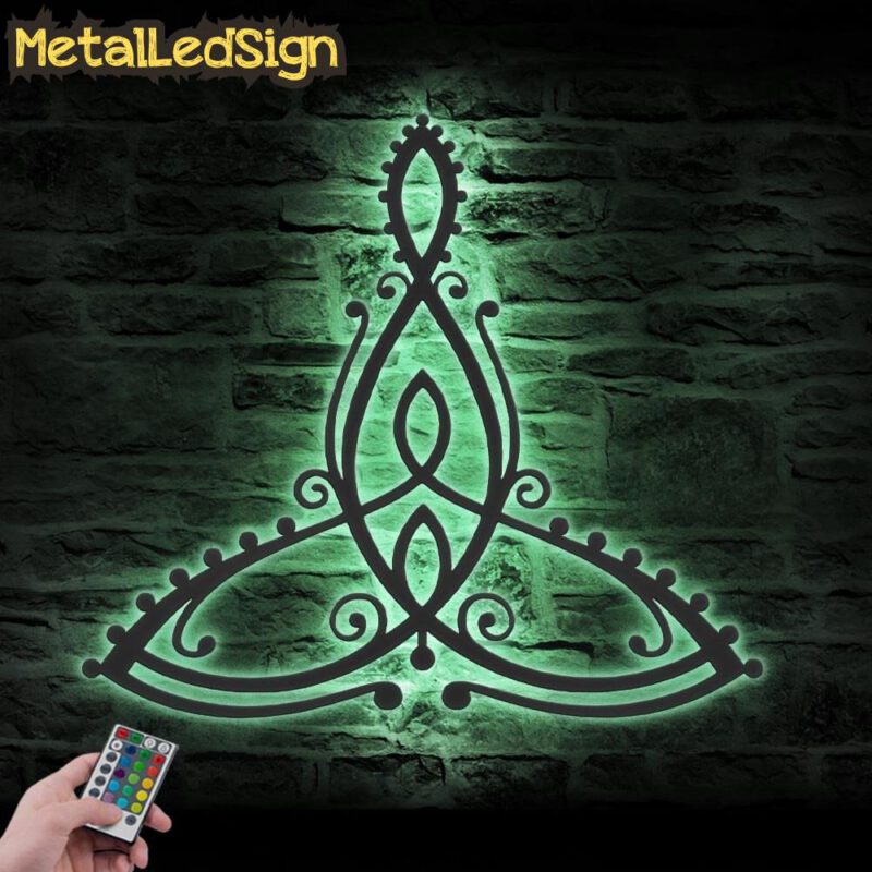 Celtic Motherhood Symbol Metal Wall Art Led Light - Image 3