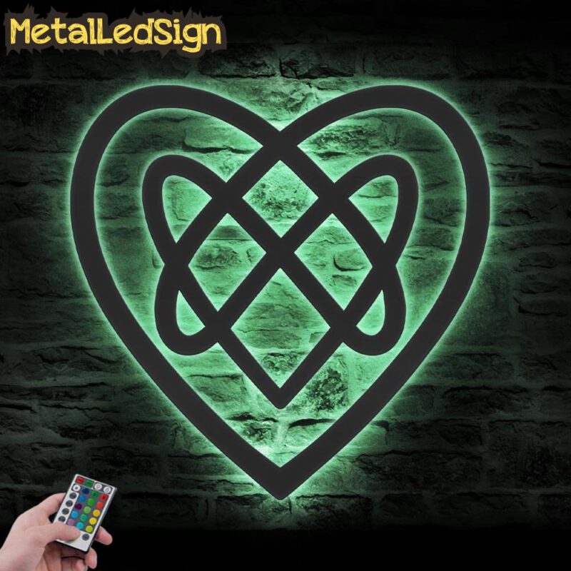 Celtic Motherhood Symbol Metal Wall Art Led Light - Image 4