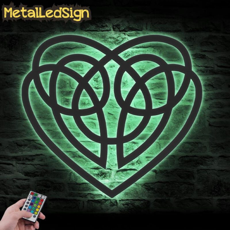 Celtic Motherhood Symbol Metal Wall Art Led Light - Image 4