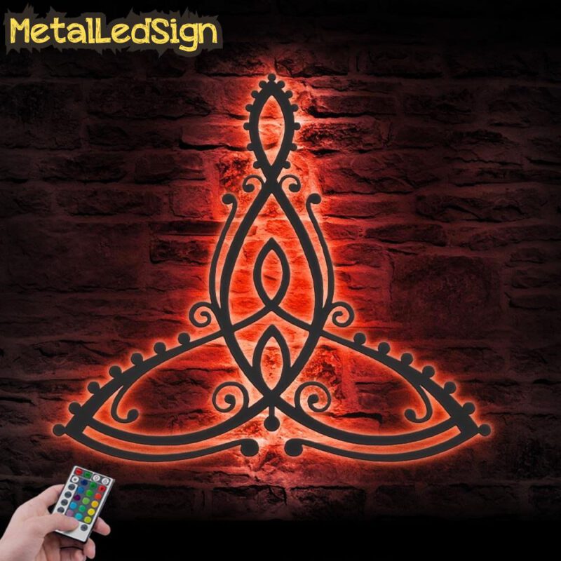 Celtic Motherhood Symbol Metal Wall Art Led Light - Image 4