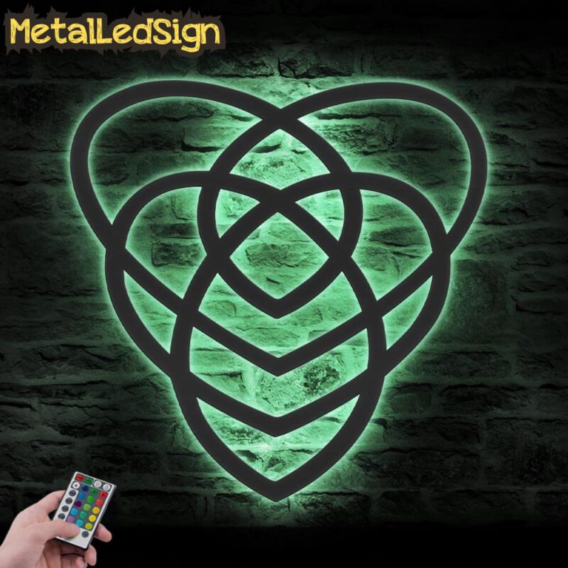 Celtic Motherhood Symbol Metal Wall Art Led Light - Image 4