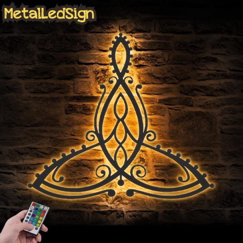 Celtic Motherhood Symbol Metal Wall Art Led Light