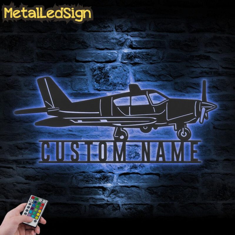 Custom Aircraft Hangar Metal Wall Art Led Light - Image 2