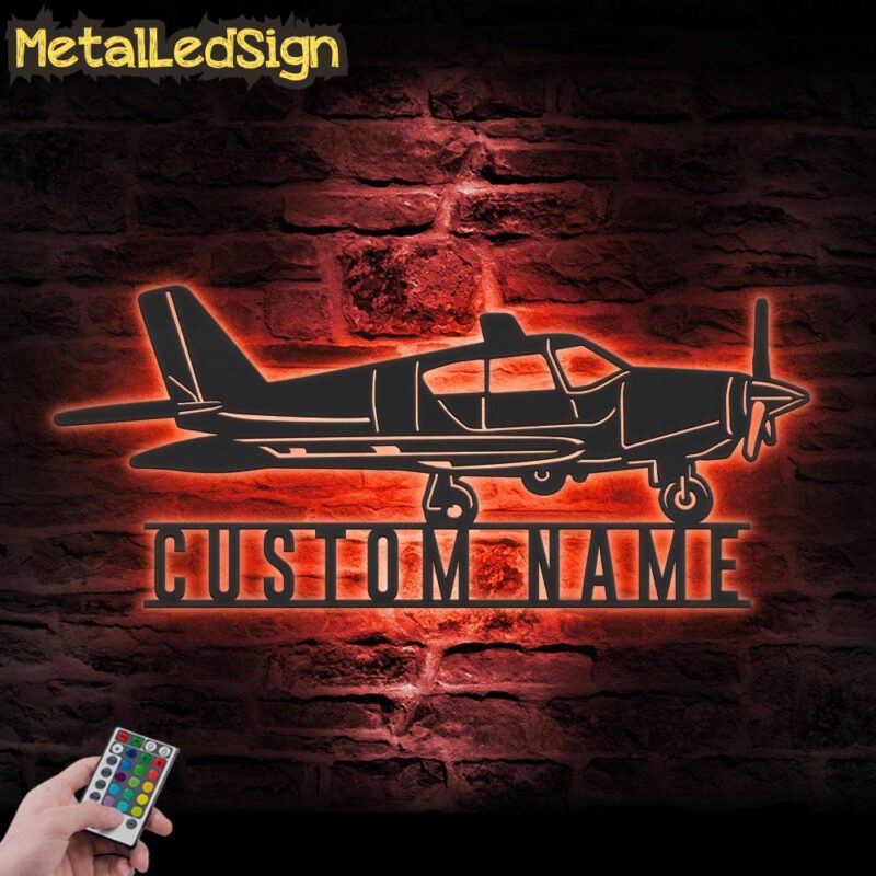 Custom Aircraft Hangar Metal Wall Art Led Light - Image 3