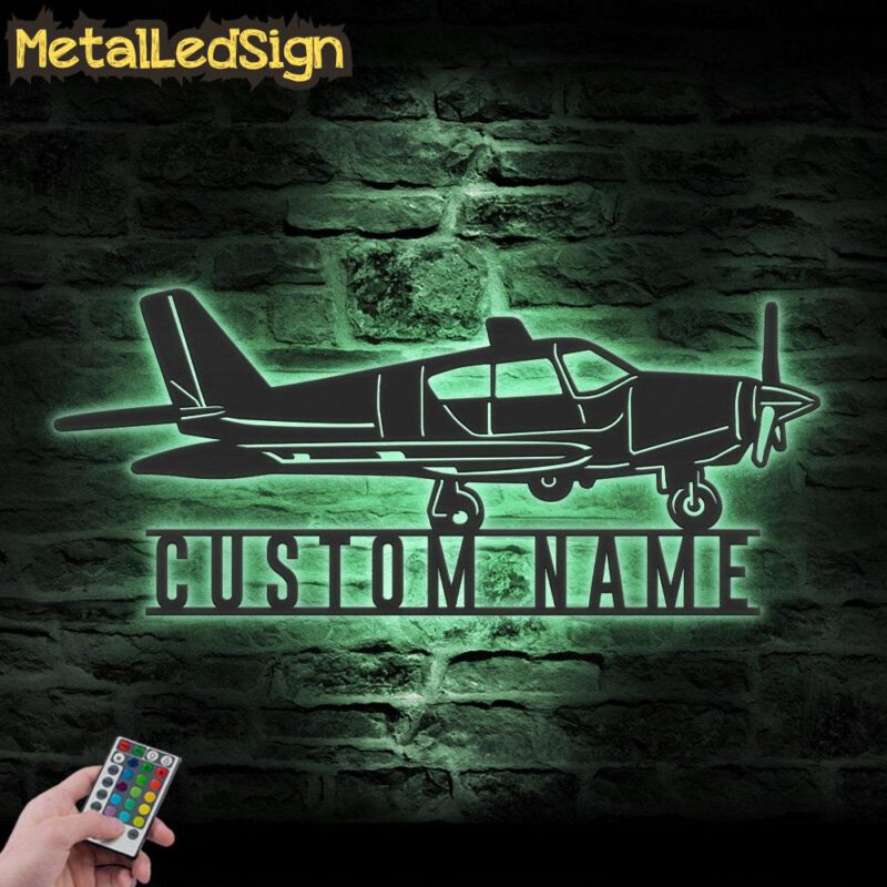 Custom Aircraft Hangar Metal Wall Art Led Light - Image 4