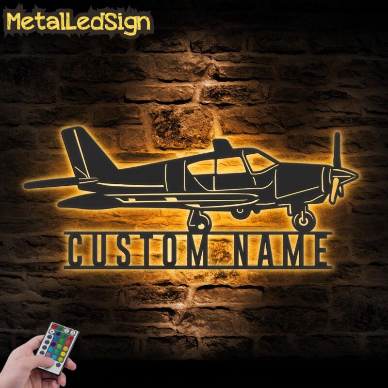 Custom Aircraft Hangar Metal Wall Art Led Light