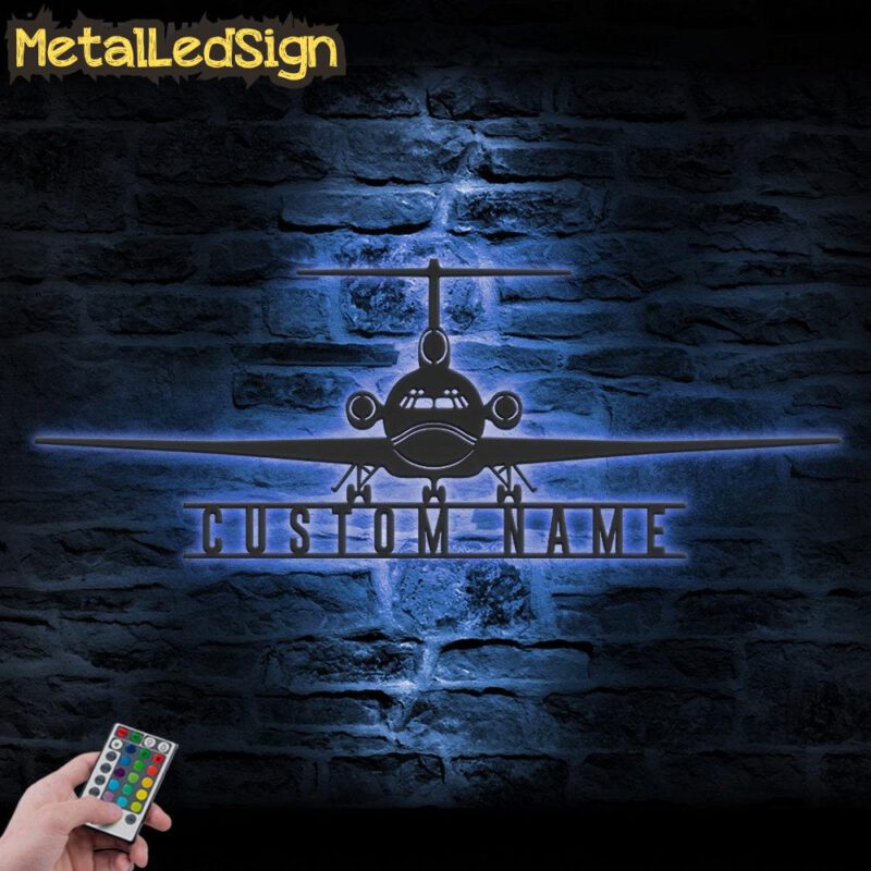 Custom Airplane Metal Wall Art Led Light - Image 2