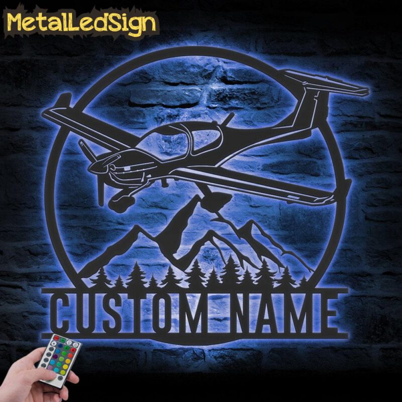 Custom Airplane Metal Wall Art Led Light - Image 2