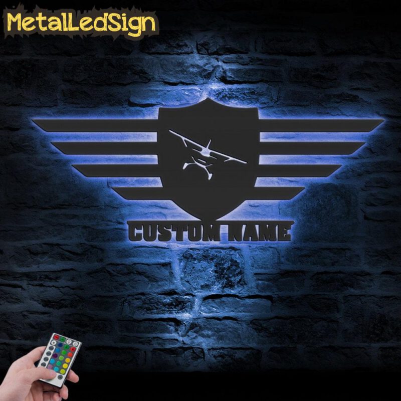 Custom Airplane Metal Wall Art Led Light - Image 2