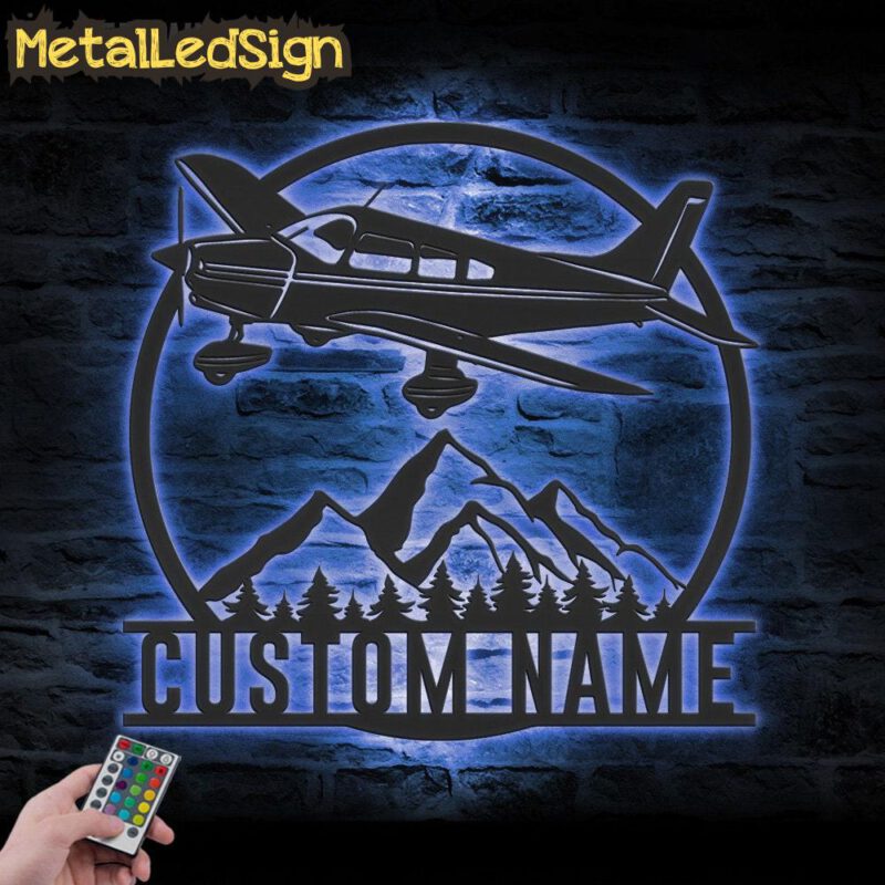 Custom Airplane Metal Wall Art Led Light - Image 2