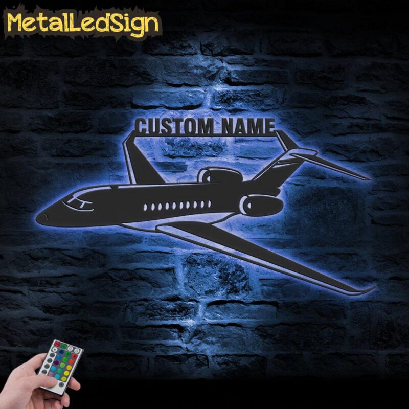 Custom Airplane Metal Wall Art Led Light - Image 2