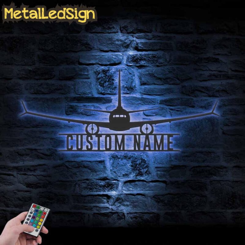 Custom Airplane Metal Wall Art Led Light - Image 2