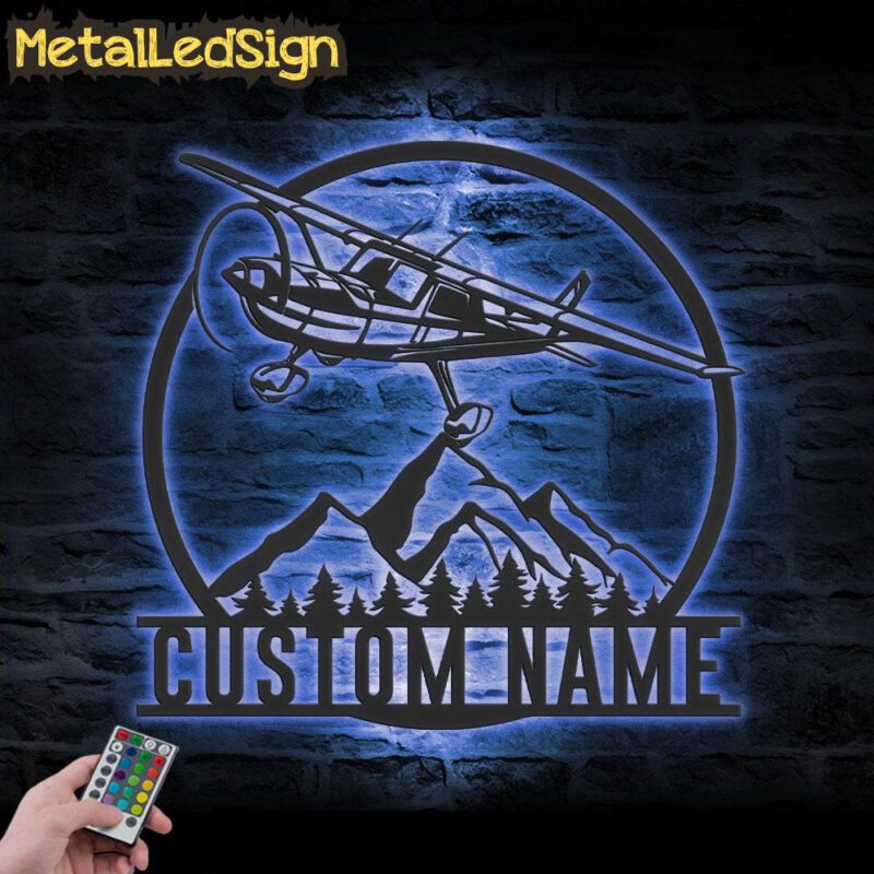 Custom Airplane Metal Wall Art Led Light - Image 2