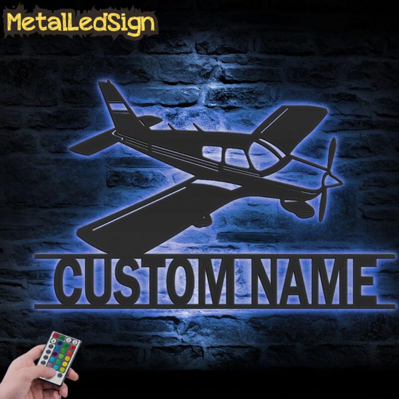 Custom Airplane Metal Wall Art Led Light - Image 2