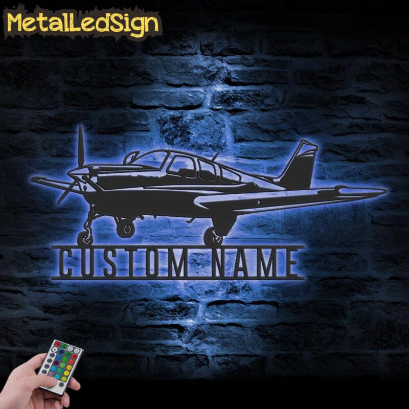 Custom Airplane Metal Wall Art Led Light - Image 2