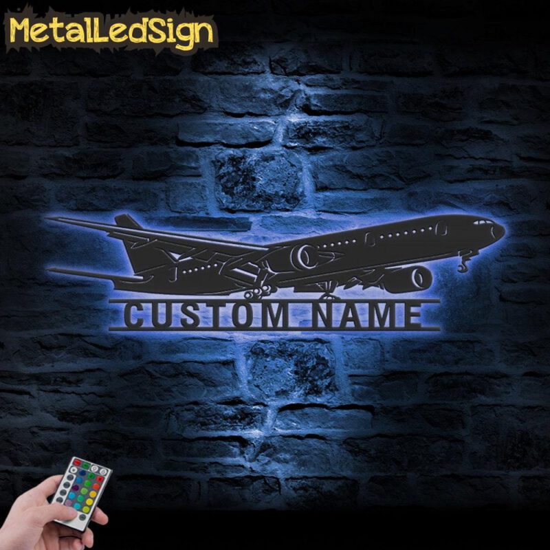 Custom Airplane Metal Wall Art Led Light - Image 2