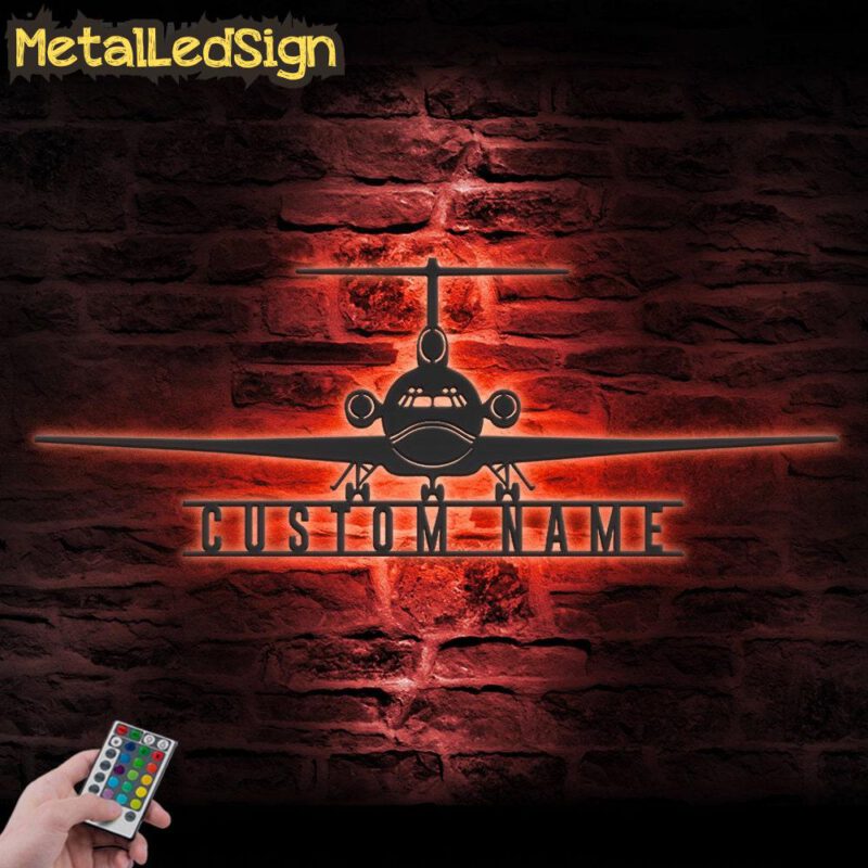 Custom Airplane Metal Wall Art Led Light - Image 3