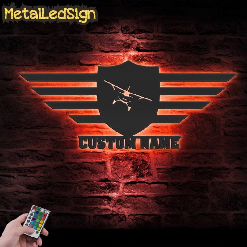 Custom Airplane Metal Wall Art Led Light - Image 3