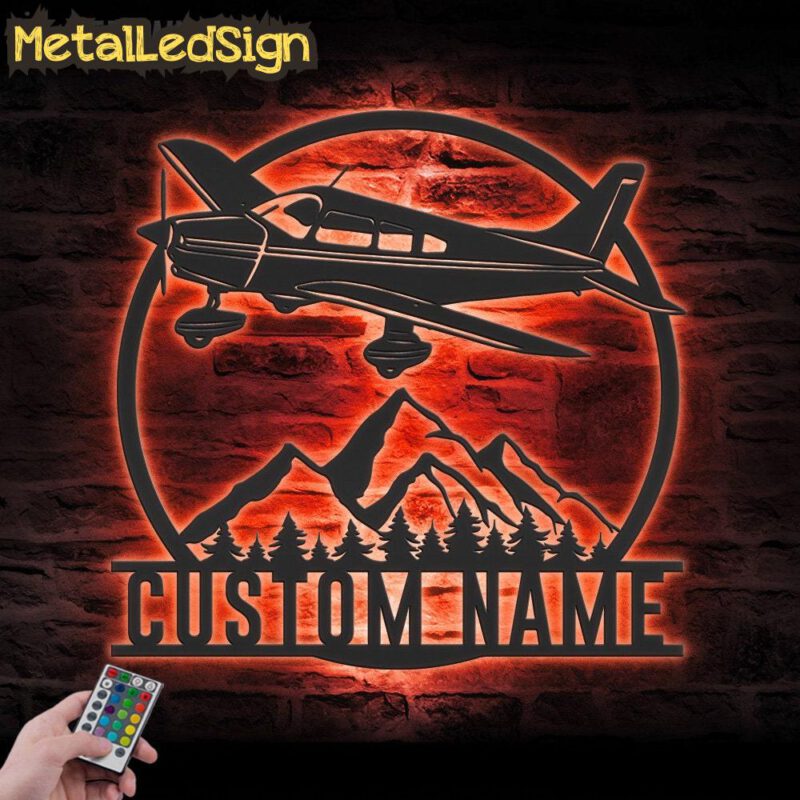 Custom Airplane Metal Wall Art Led Light - Image 3