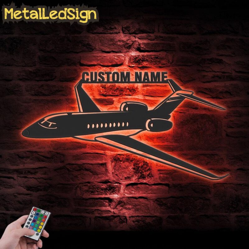 Custom Airplane Metal Wall Art Led Light - Image 3