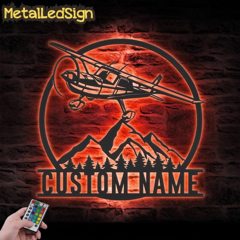 Custom Airplane Metal Wall Art Led Light - Image 3