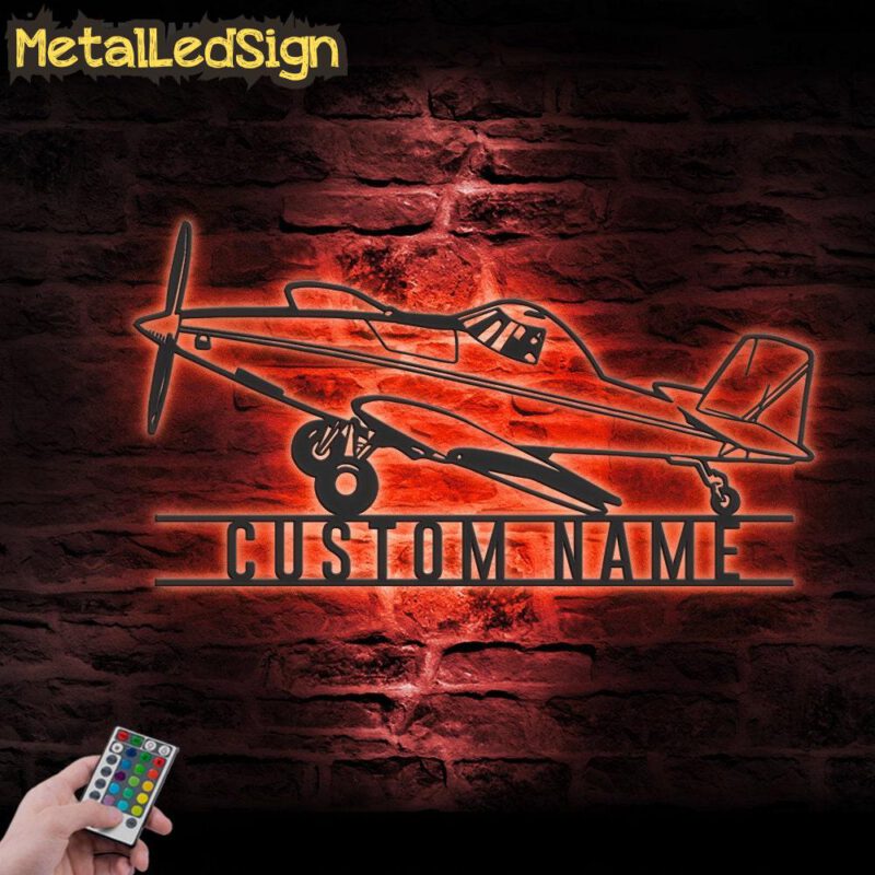 Custom Airplane Metal Wall Art Led Light - Image 3