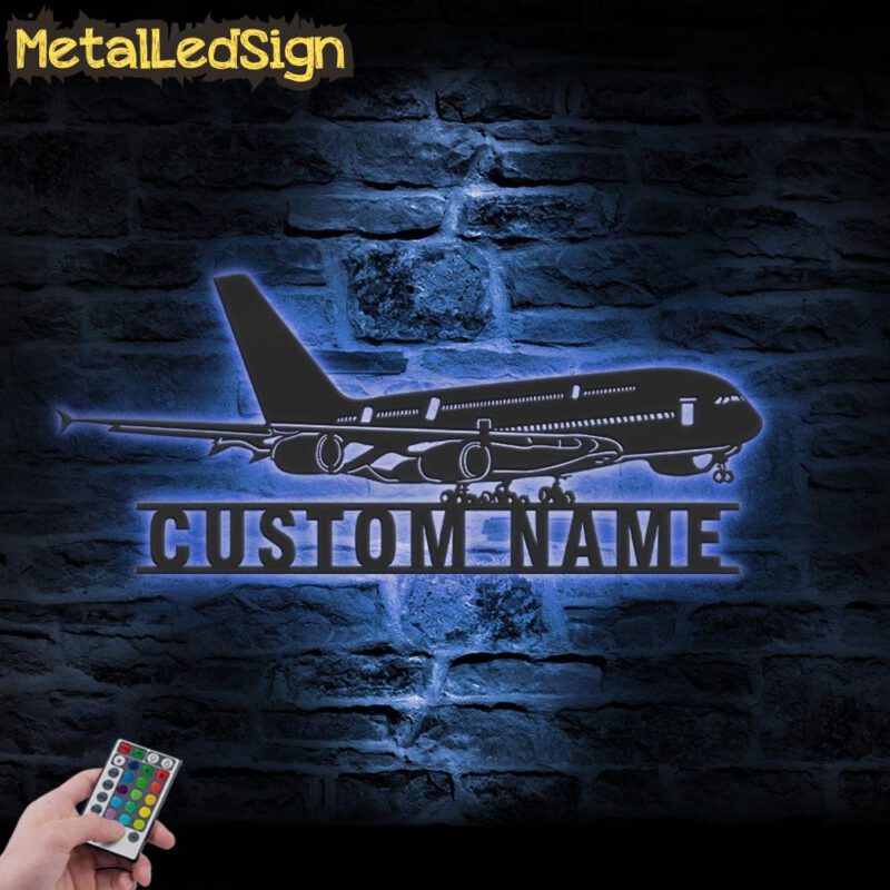 Custom Airplane Metal Wall Art Led Light - Image 3