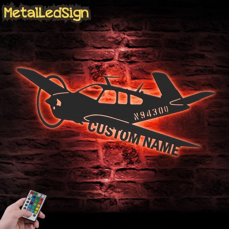 Custom Airplane Metal Wall Art Led Light - Image 3