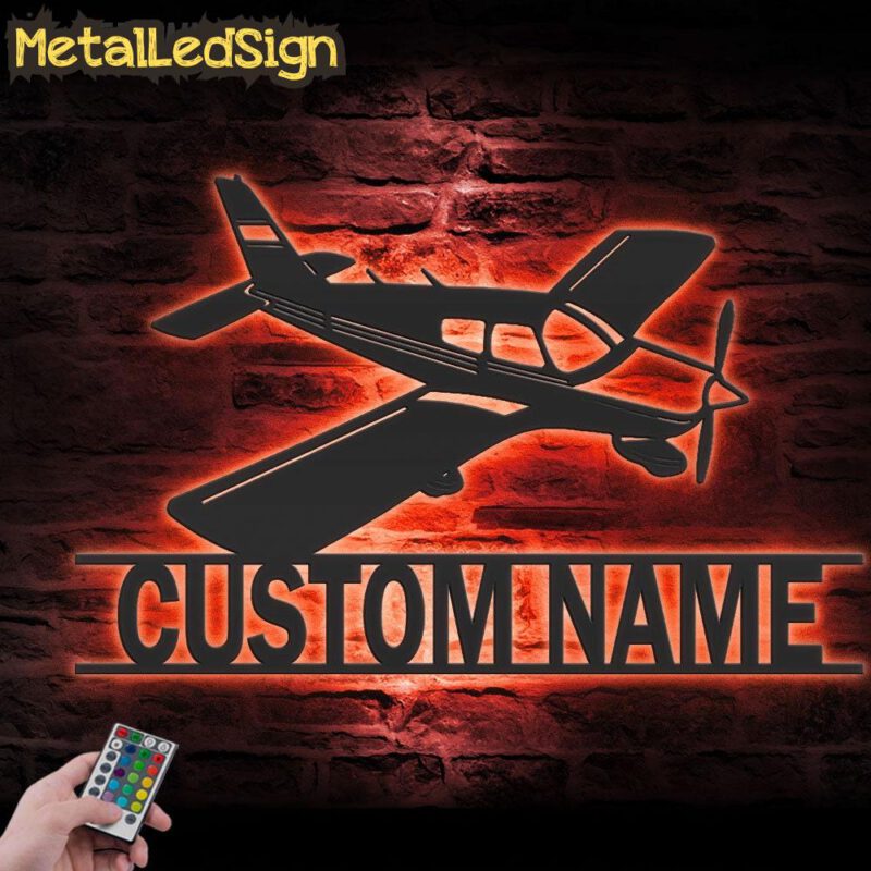 Custom Airplane Metal Wall Art Led Light - Image 3