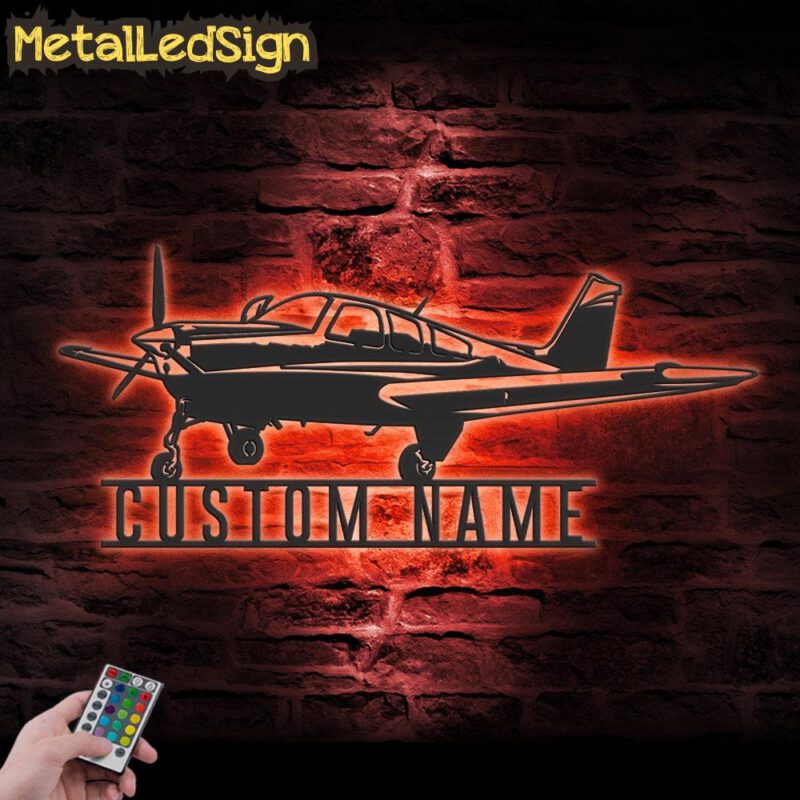 Custom Airplane Metal Wall Art Led Light - Image 3