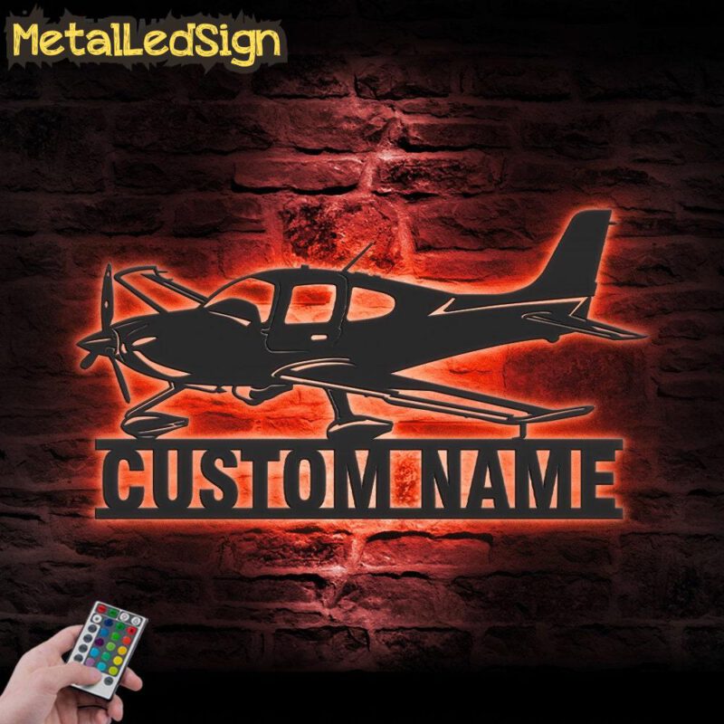 Custom Airplane Metal Wall Art Led Light - Image 3