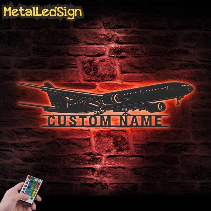 Custom Airplane Metal Wall Art Led Light - Image 3