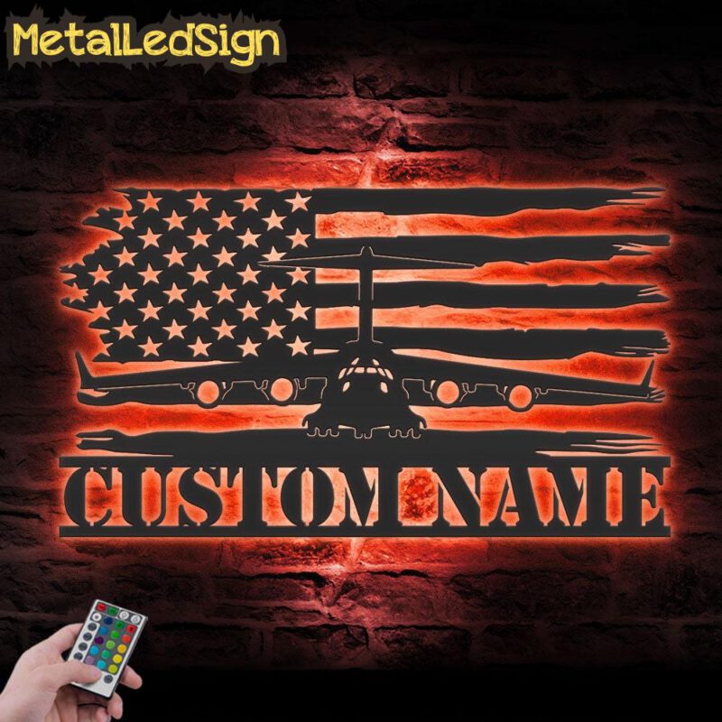 Custom Airplane Metal Wall Art Led Light - Image 3