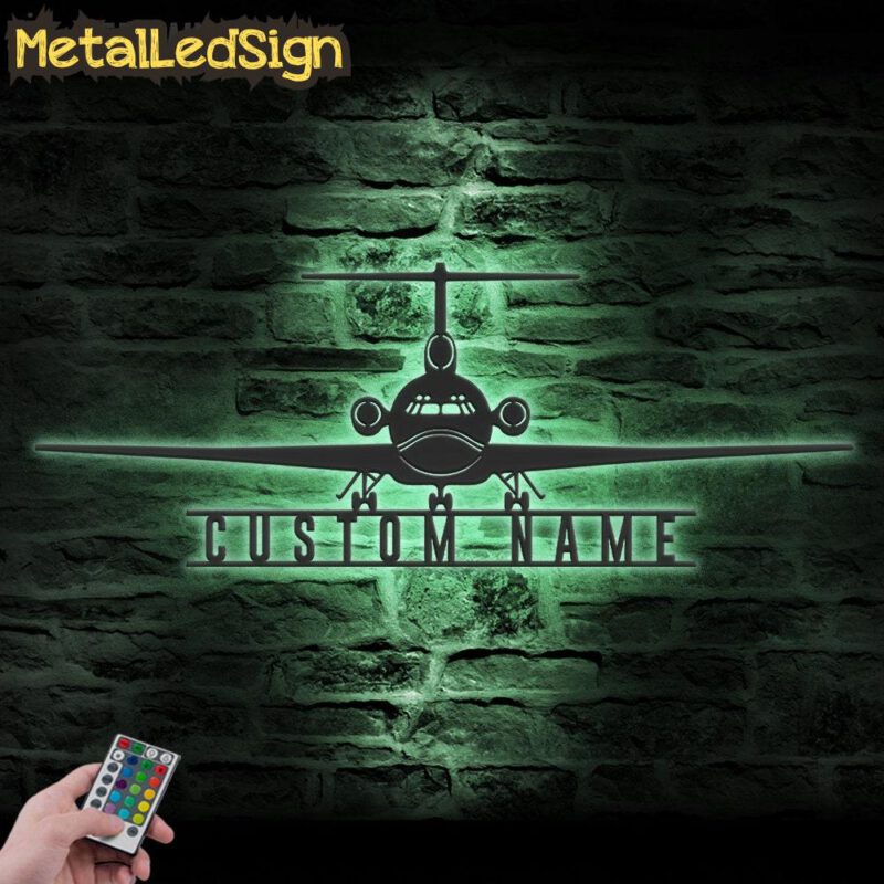 Custom Airplane Metal Wall Art Led Light - Image 4