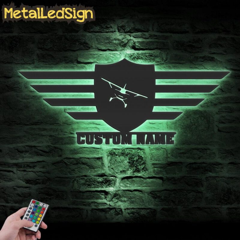 Custom Airplane Metal Wall Art Led Light - Image 4