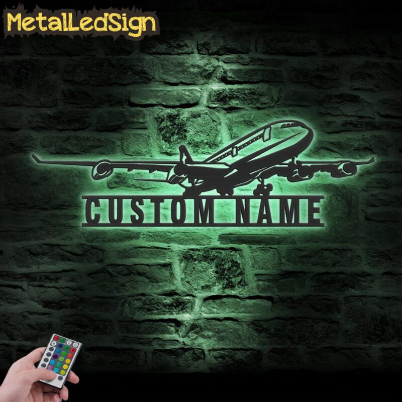 Custom Airplane Metal Wall Art Led Light - Image 4