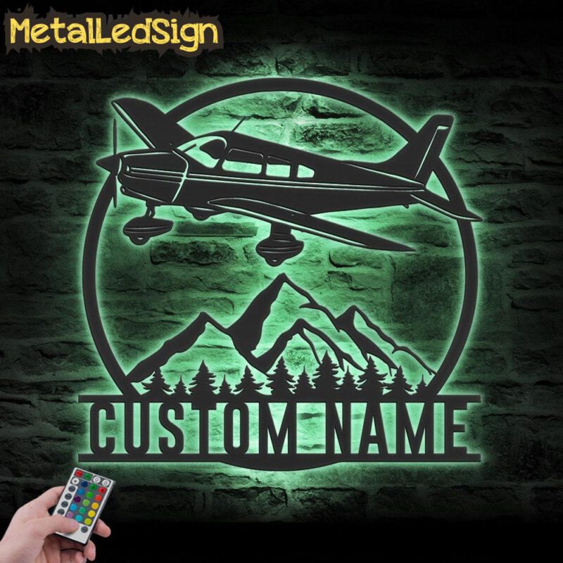 Custom Airplane Metal Wall Art Led Light - Image 4