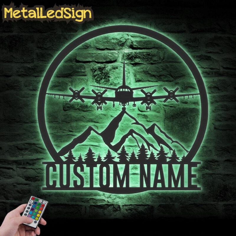 Custom Airplane Metal Wall Art Led Light - Image 4