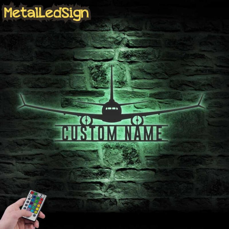 Custom Airplane Metal Wall Art Led Light - Image 4