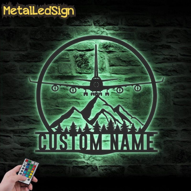 Custom Airplane Metal Wall Art Led Light - Image 4