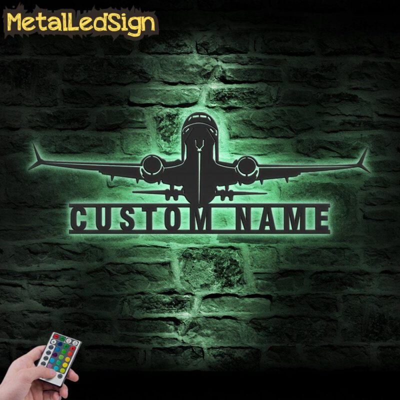 Custom Airplane Metal Wall Art Led Light - Image 4