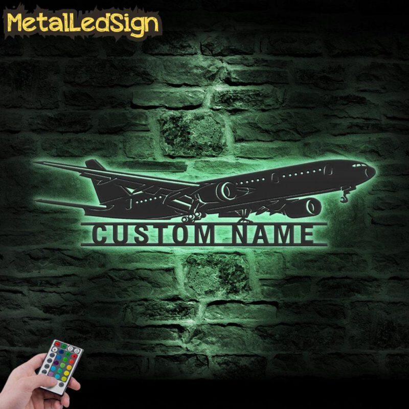 Custom Airplane Metal Wall Art Led Light - Image 4