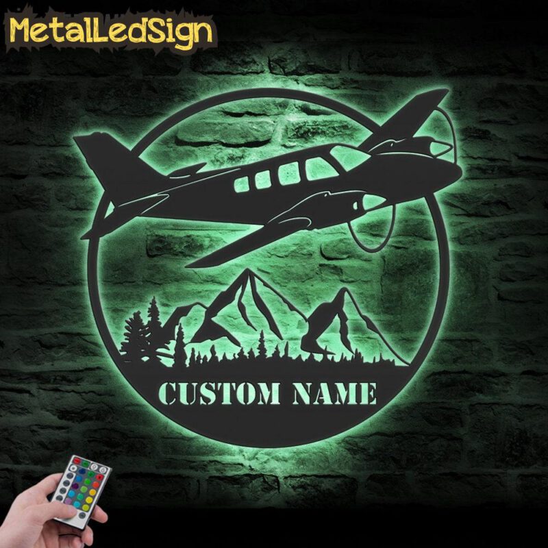 Custom Airplane Metal Wall Art Led Light - Image 4