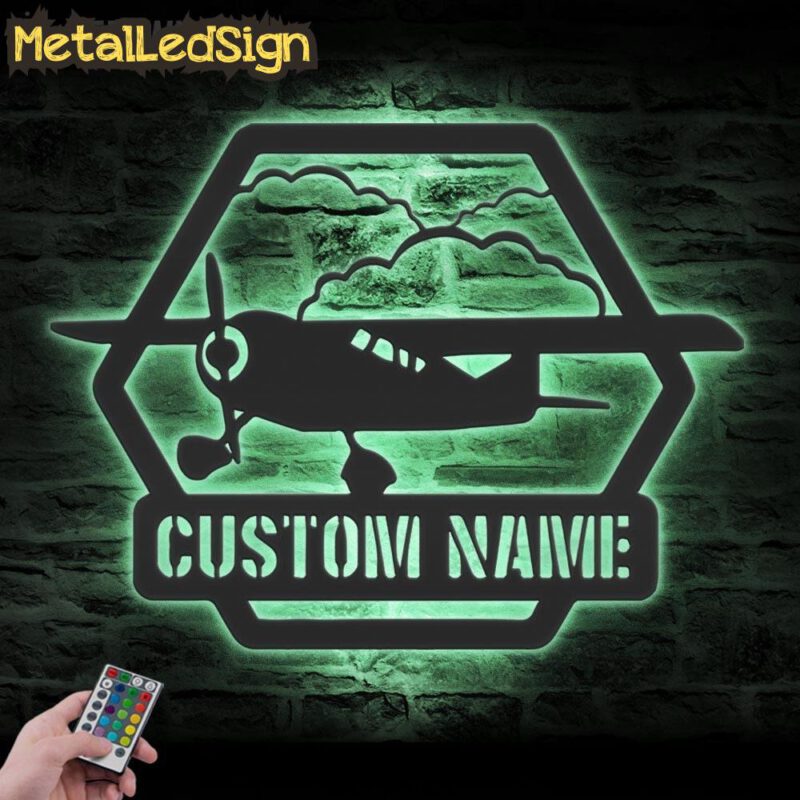 Custom Airplane Metal Wall Art Led Light - Image 4