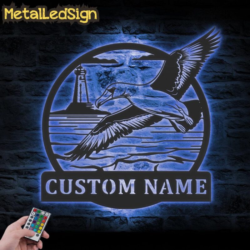 Custom Albatross Metal Wall Art Led Light - Image 2