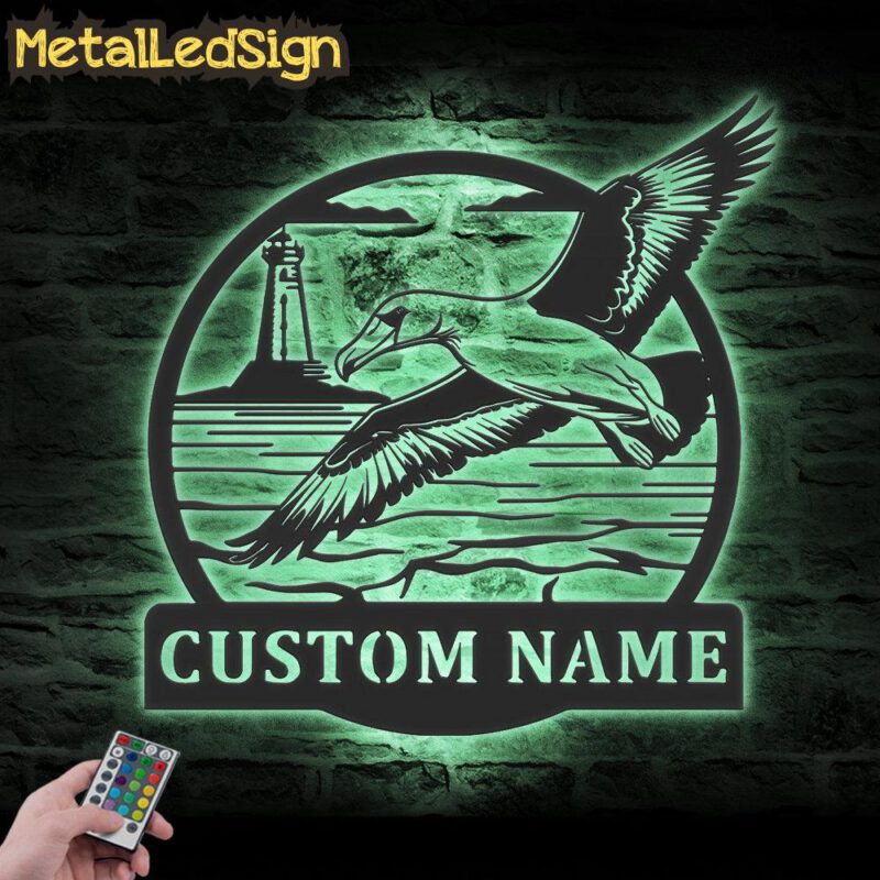 Custom Albatross Metal Wall Art Led Light - Image 4